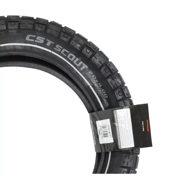 Buitenband CST + reflectie Scout 20x4.0 zwart fatbike