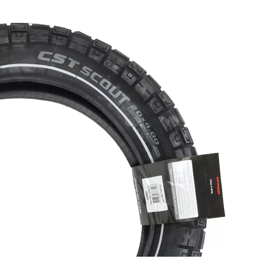 Buitenband CST + reflectie Scout 20x4.0 zwart fatbike